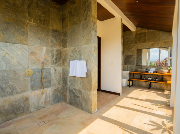 high ends materials in this bathroom