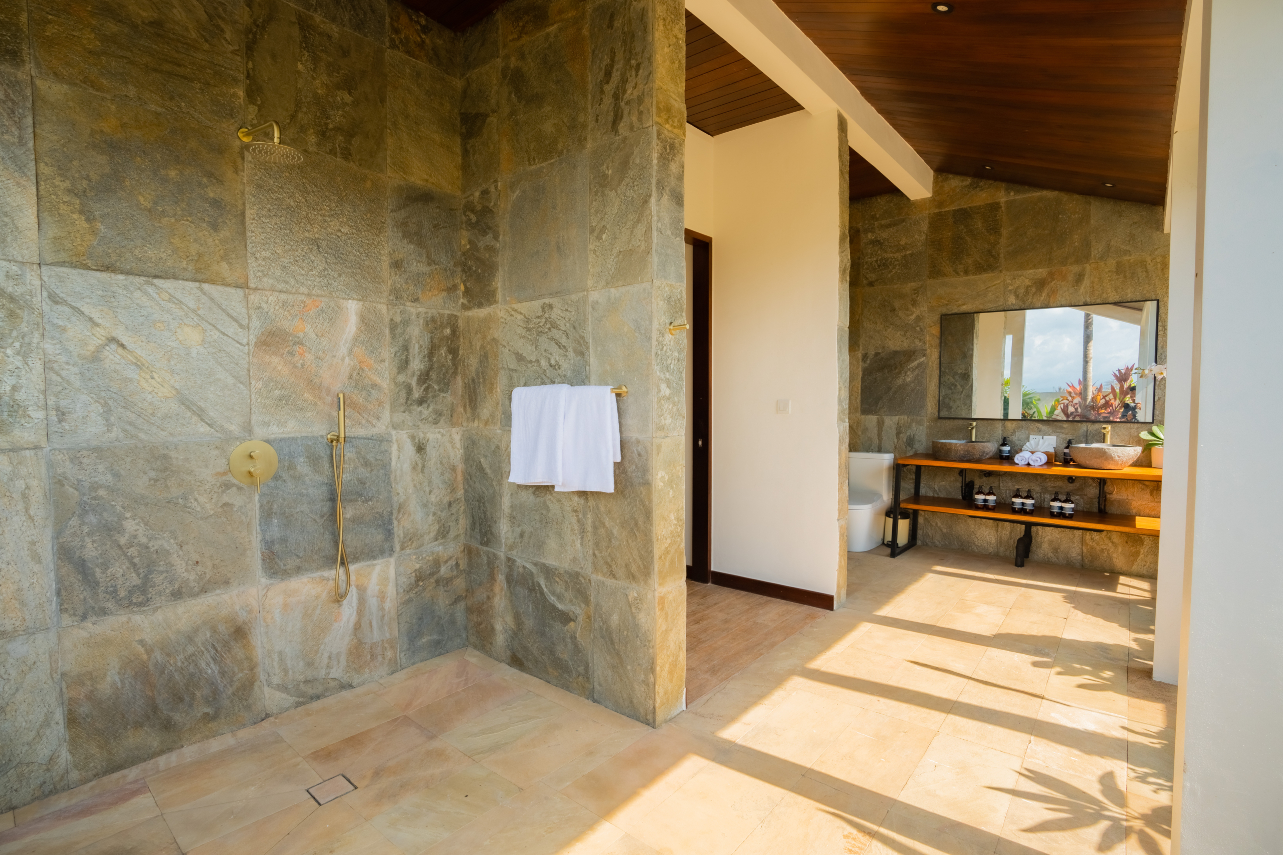 high ends materials in this bathroom