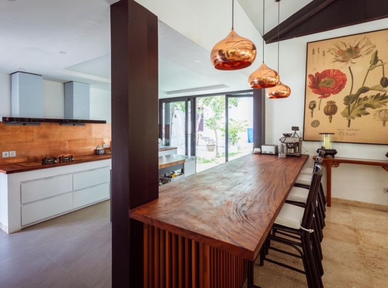 equipped front kitchen in luxrious villa for sale
