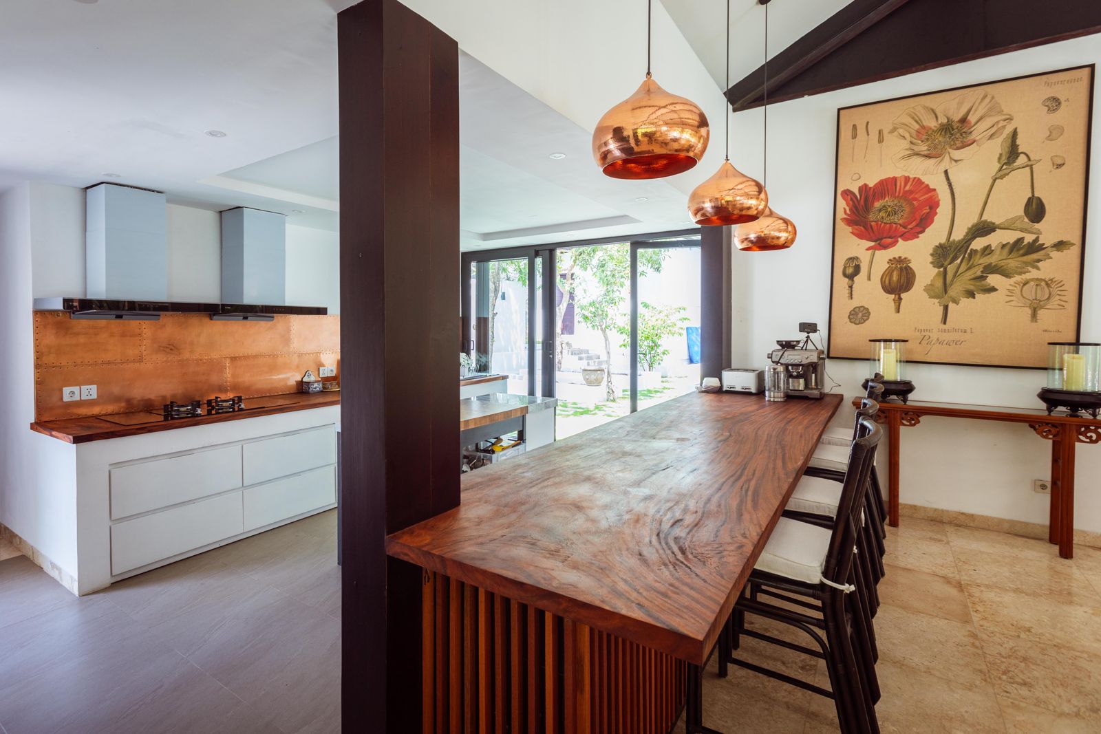 equipped front kitchen in luxrious villa for sale
