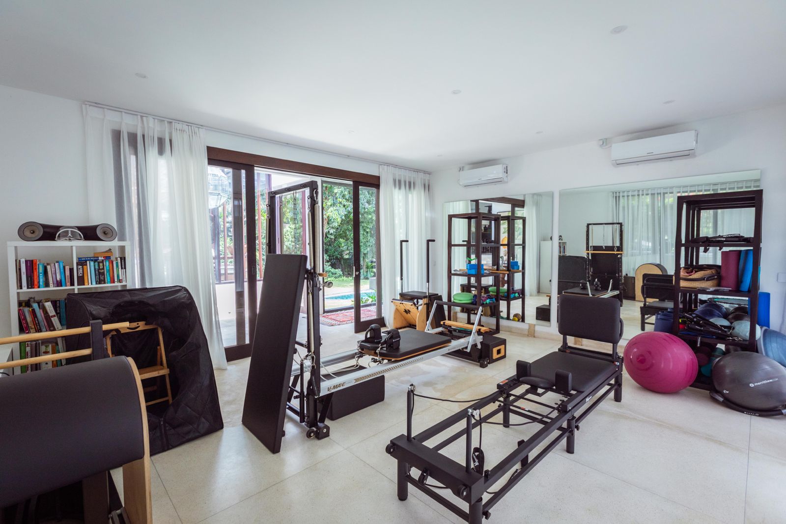 Gym room with private bathroom
