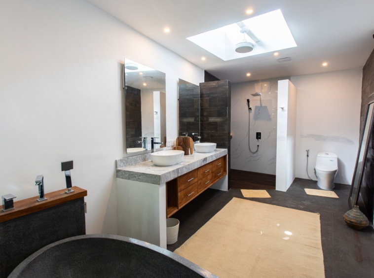 Natural light bathroom