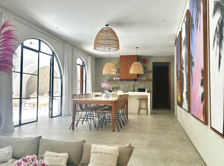 fully decorated living room