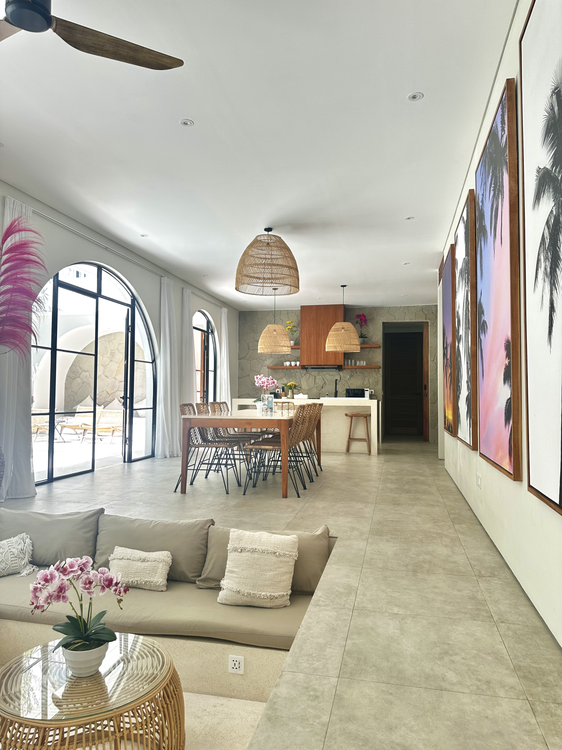 fully decorated living room