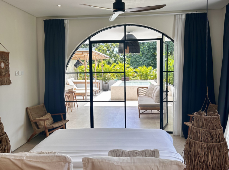 Master bedroom with roooftop view
