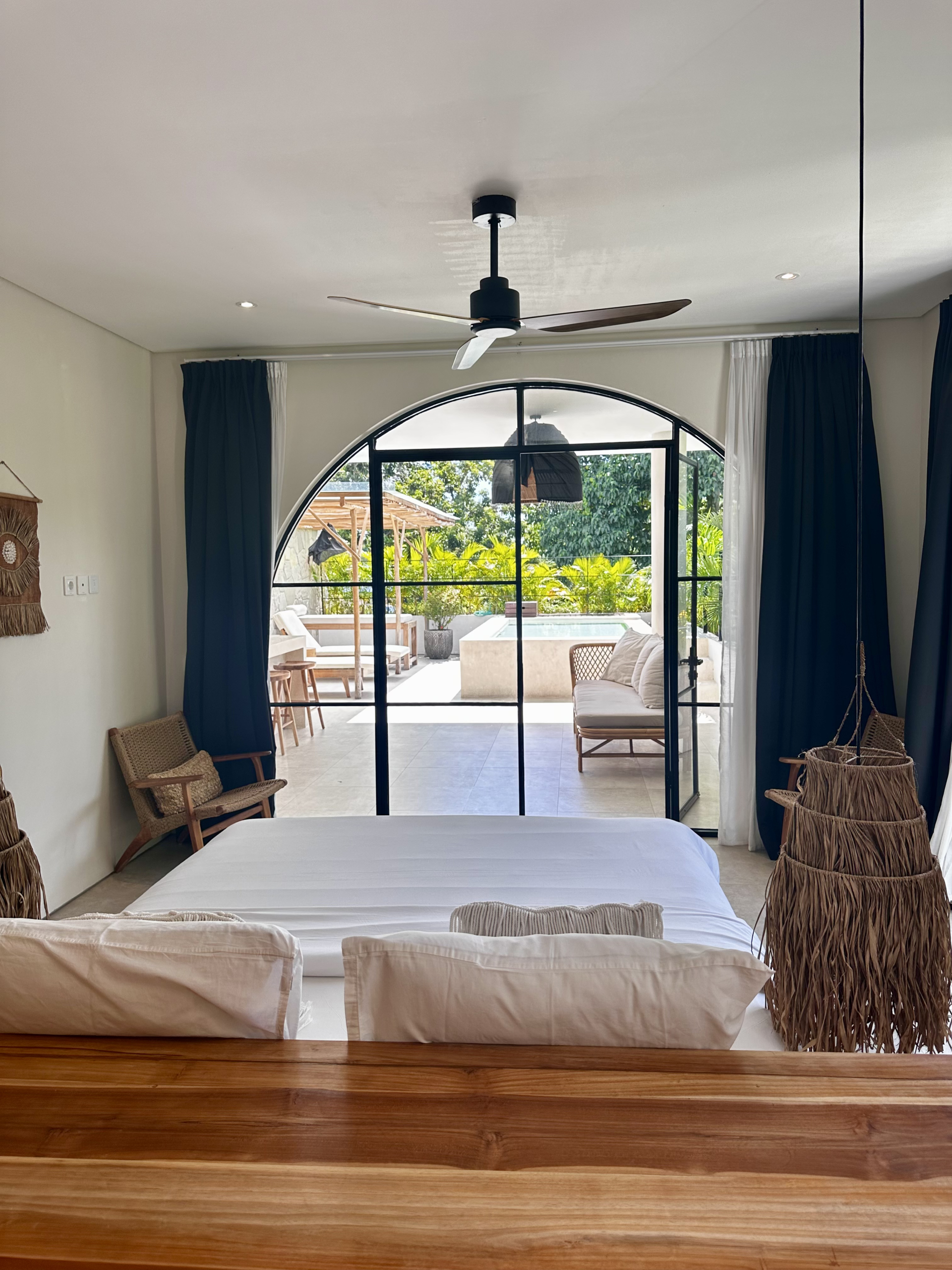 Master bedroom with roooftop view