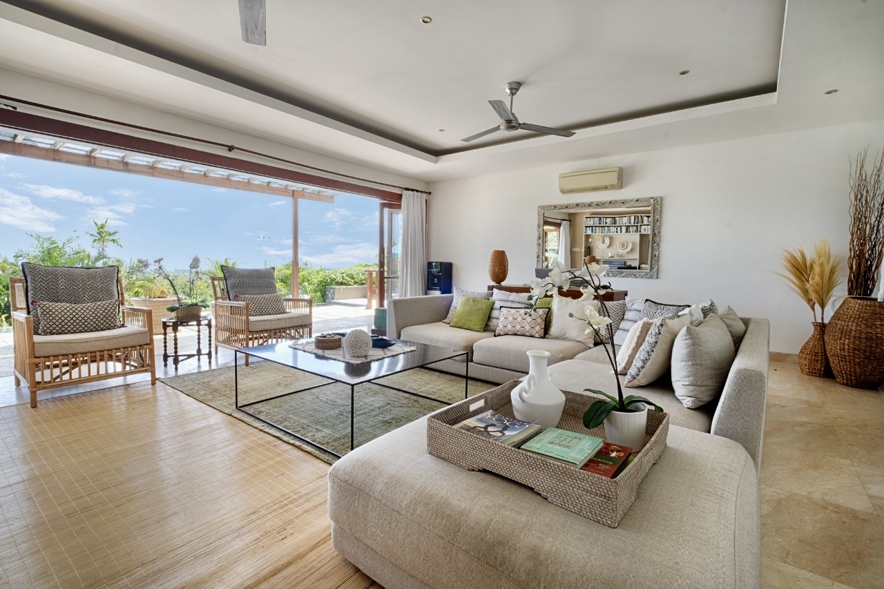 enclosed or open living room at your convenience