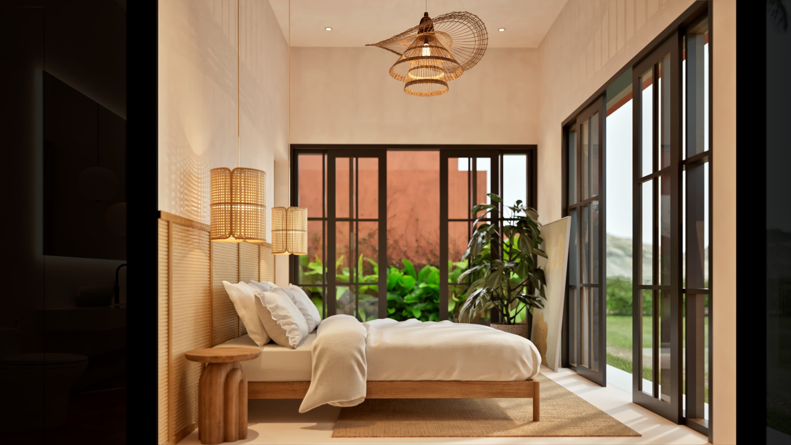 Second bedroom open to the outdoors, providing serenity