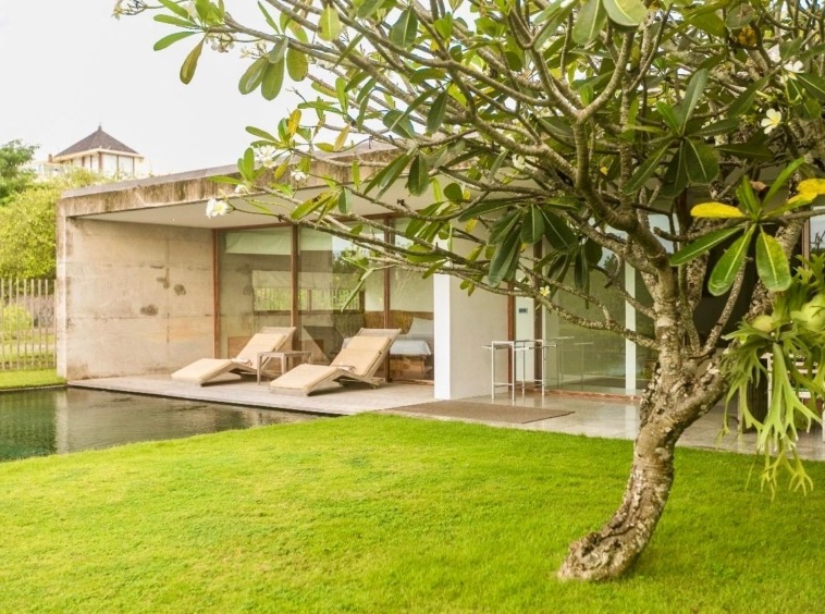 enjoy modern design and lush garden