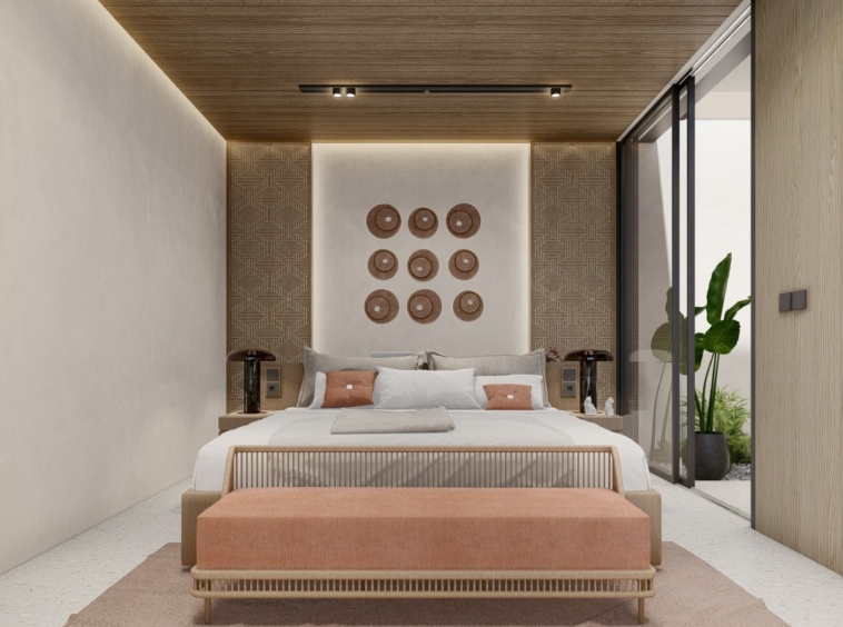 One of the 2 bedrooms