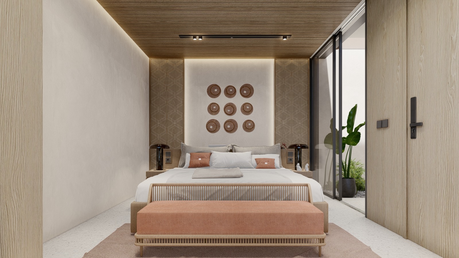 One of the 2 bedrooms