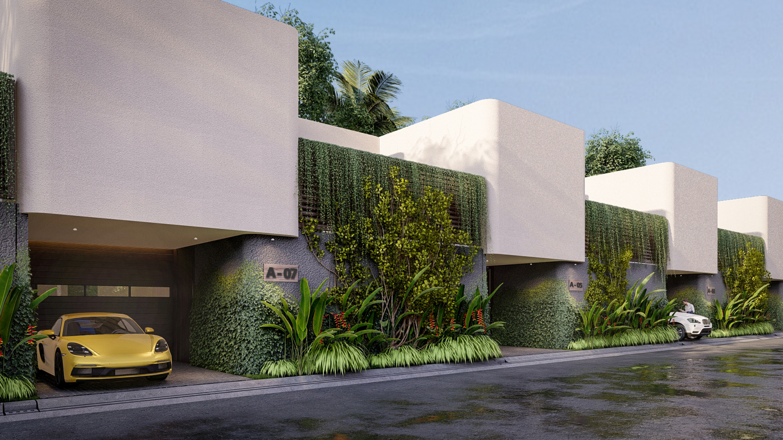 Luxirious villa complex for sale/ here is the entrance