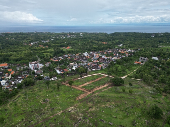 Top-down view of the land