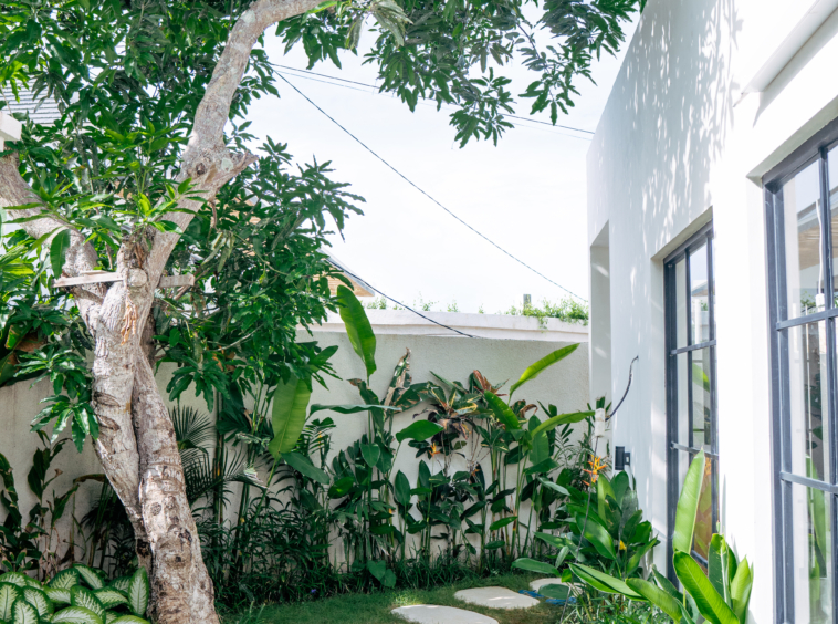 walk throw your garden to enter your villa