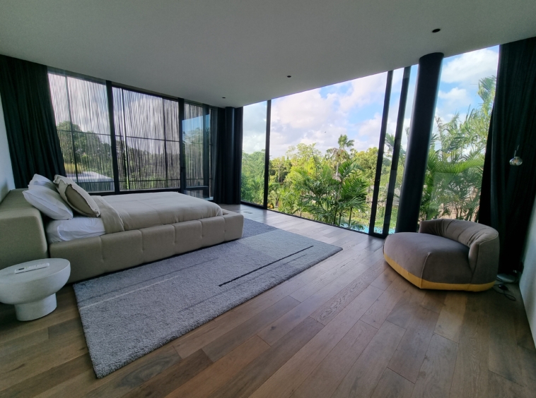bedroom with view