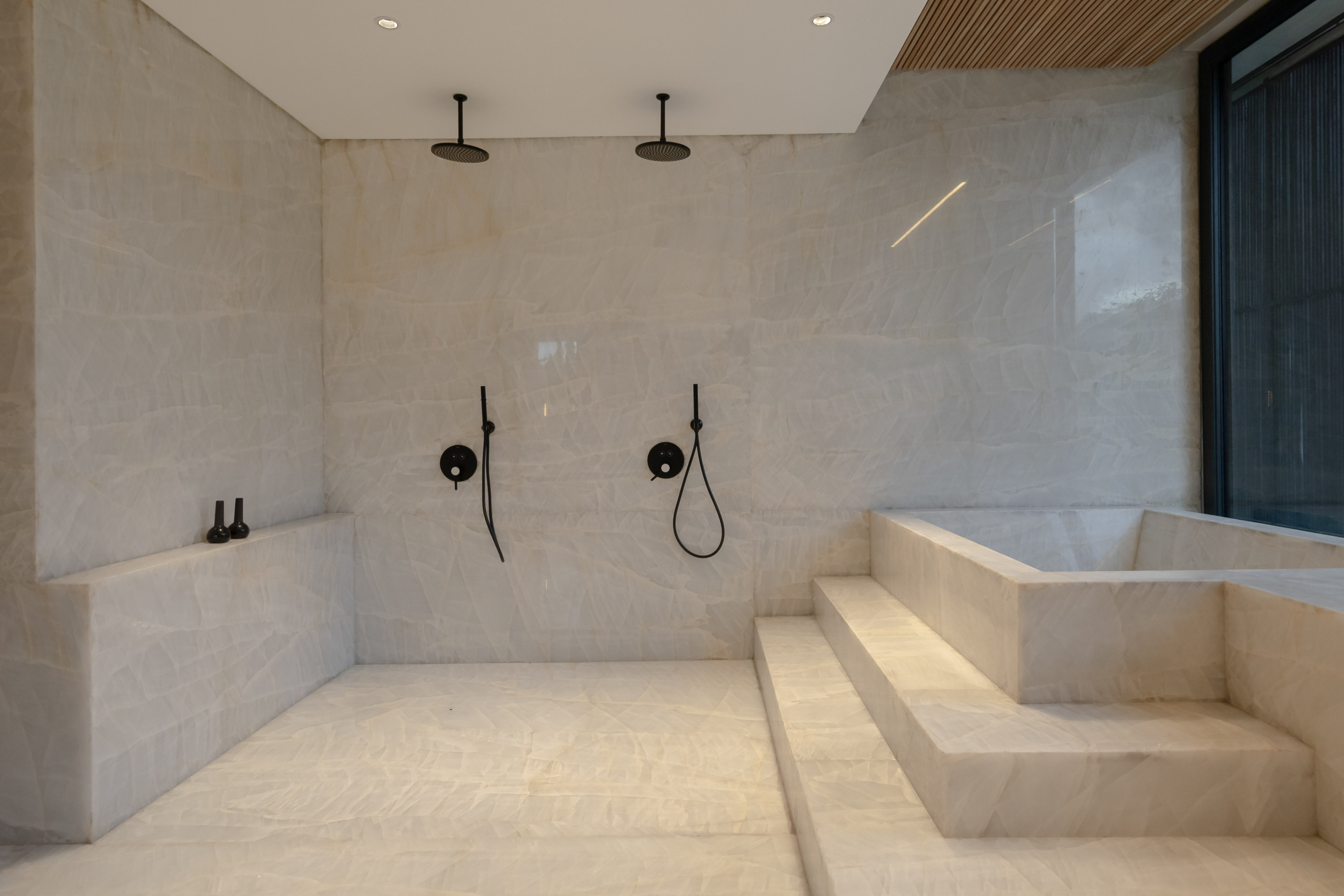 full marble bathroom