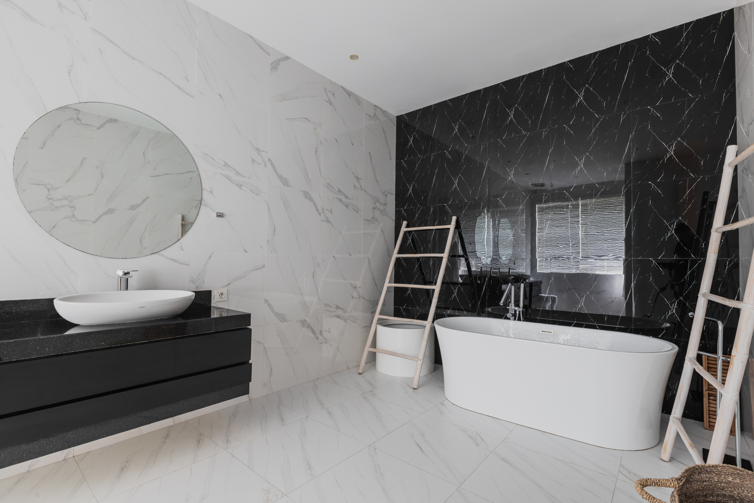 bathroom with quality material and bathtube