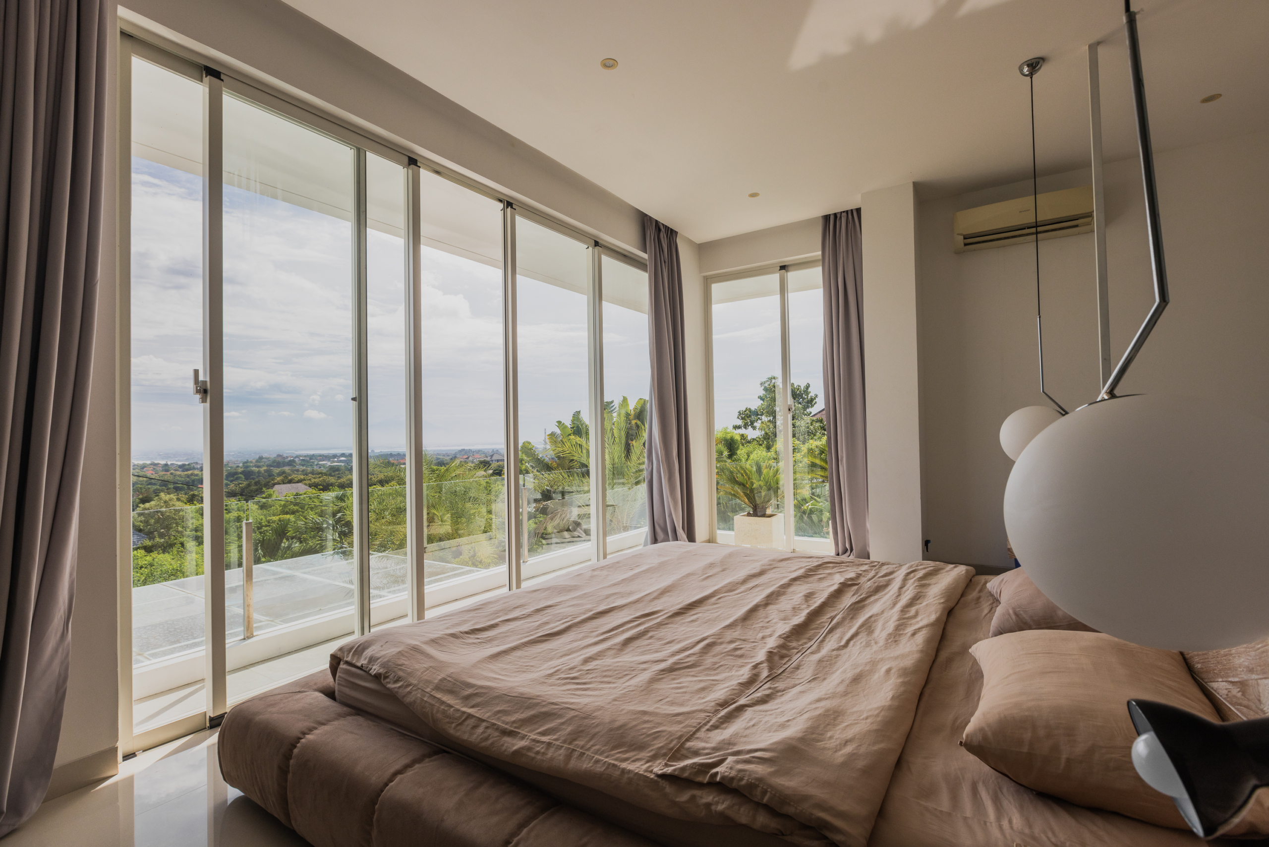 bedroom with ocean view