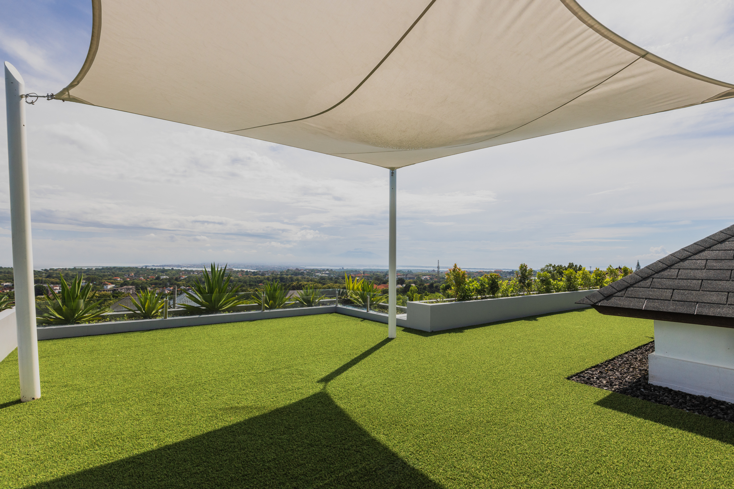 the rooftop. Splendid with this view. Perfect for yoga or sunset drink.