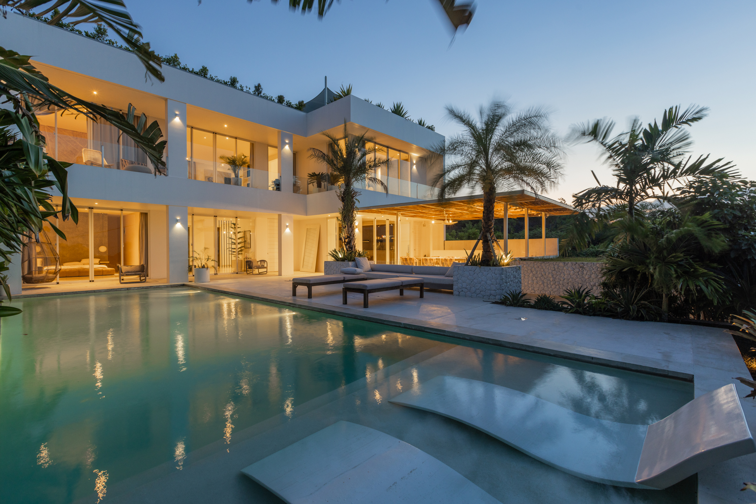 the villa by night