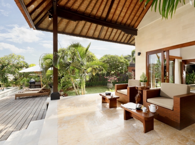 Private terrasse of the bedroom. Enjoy privacy before meeting everybody for dinner.