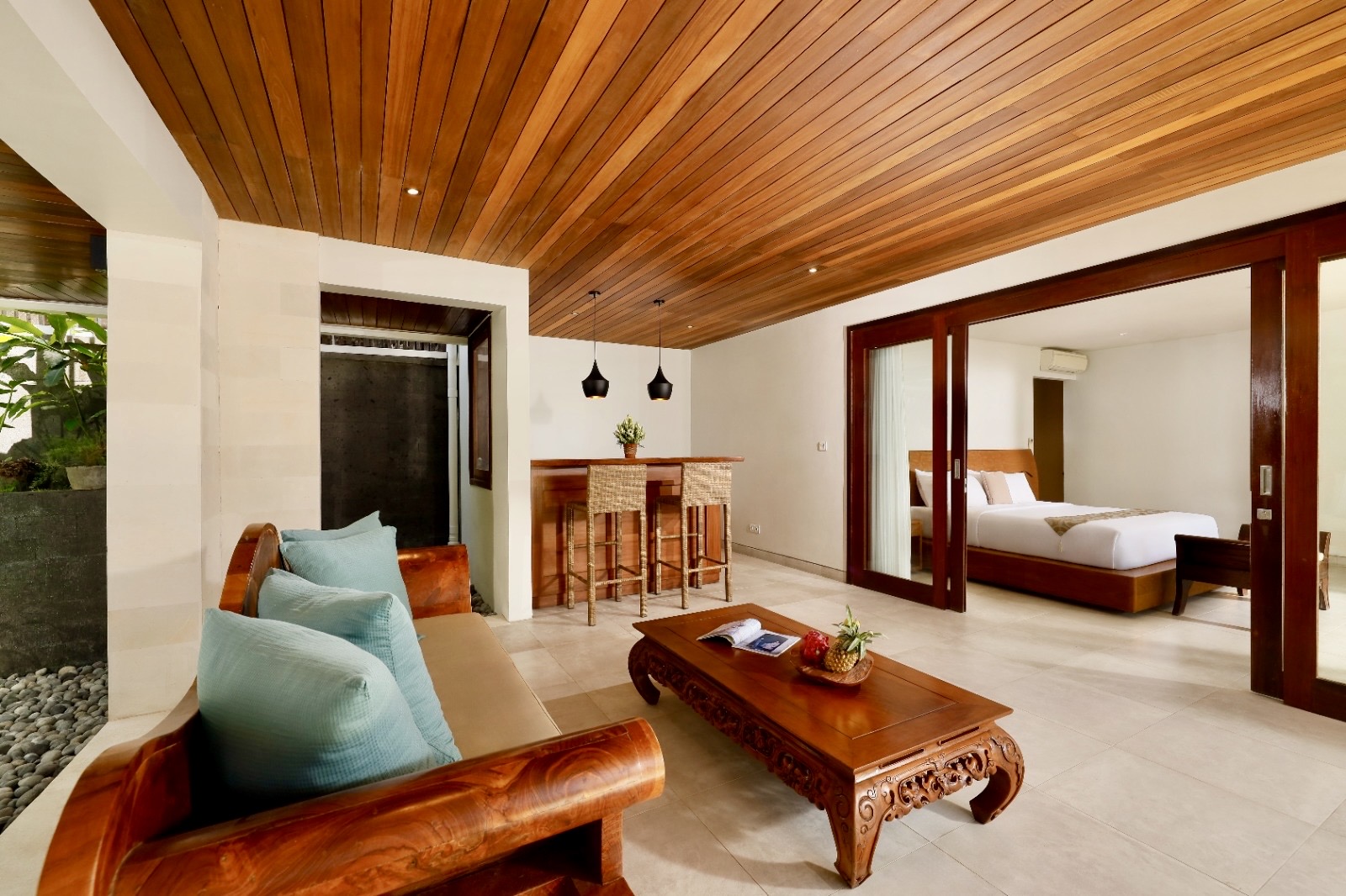 Wood ceiling for this terrasse