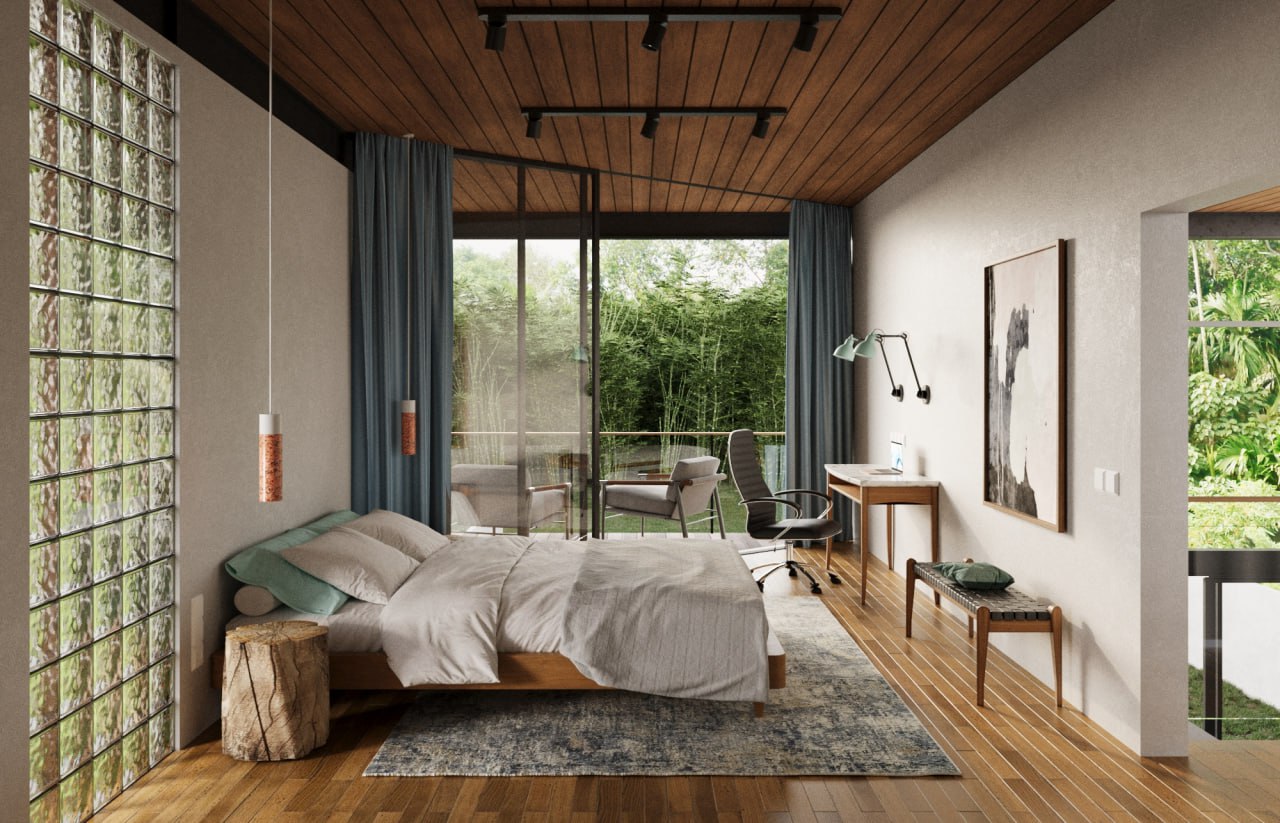 First bedroom very bright with balcony